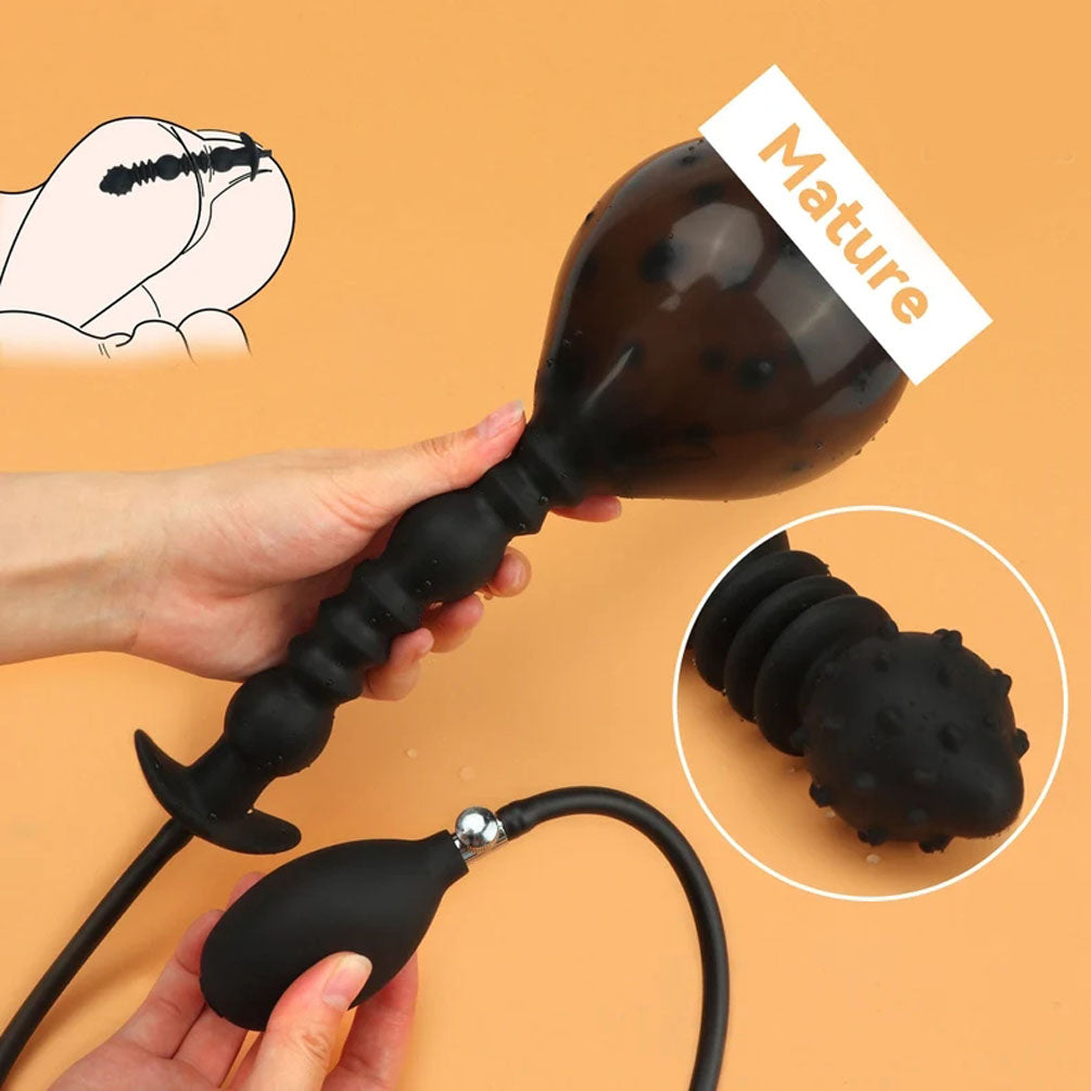 Inflatable Butt Plug, Silicone Anal Plug with Manual Pump, Inflatable JUPUDA Inflatable Butt Plug, Silicone Anal Plug with Manual Pump, Inflatable JUPUDA