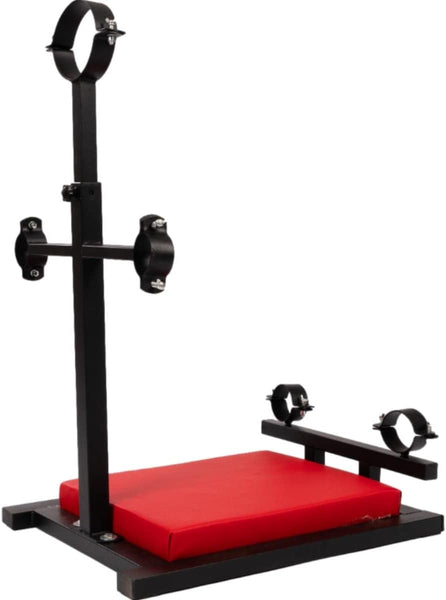 BDSM Pillory with Neck Collar and Handcuffs Bondage,Fetish Furniture Restraint Ankle Spanking Bench for Game