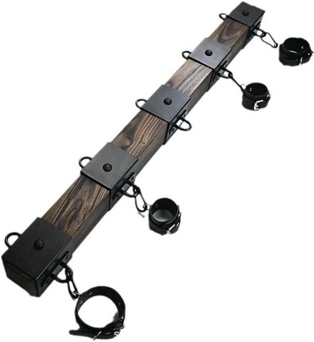 Wooden BDSM Binding Hand Foot Stocks Pillory for Couple Games,Self Bondage Gear Furniture