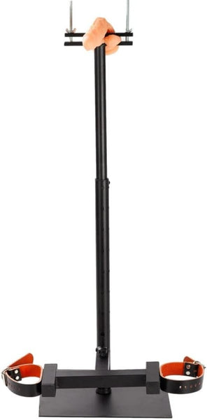 Ball Crusher Testicle Device BDSM Bondage Shackles with Restraint Ankle Cuffs Bar Torture CBT Frame
