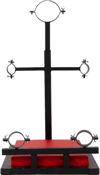 BDSM Pillory with Neck Collar and Handcuffs Bondage,Fetish Furniture Restraint Ankle Spanking Bench for Game