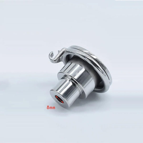 Stainless Steel Inverted Plugged Cylinder Chastity Cage for Male BDSM Restraint Penis Ring