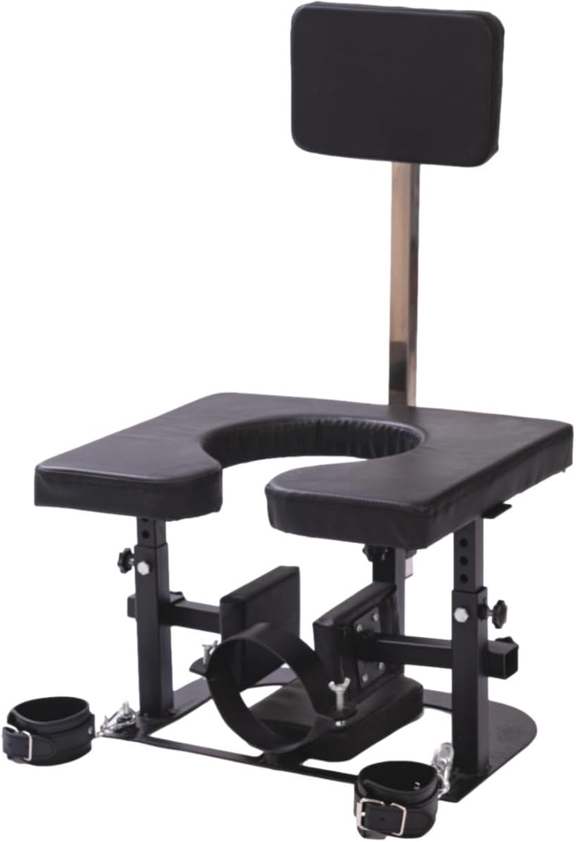 BDSM Bondage Queening Chair Seat,Fetish Restraints Cuffs Face Sitting Chair Device for Couple Game