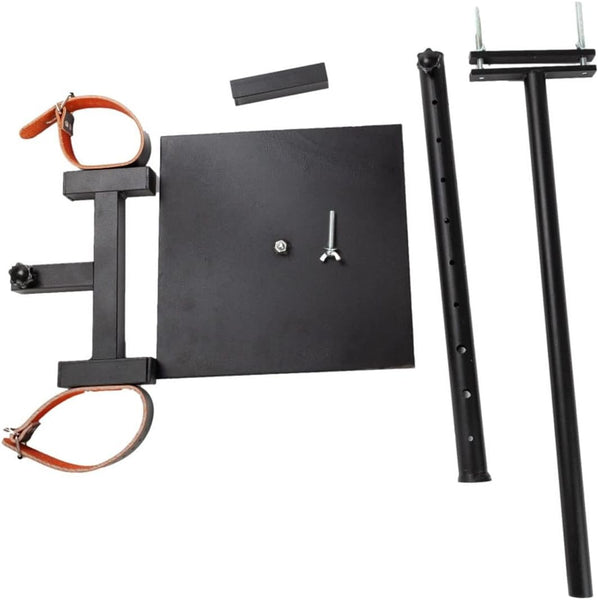 Ball Crusher Testicle Device BDSM Bondage Shackles with Restraint Ankle Cuffs Bar Torture CBT Frame