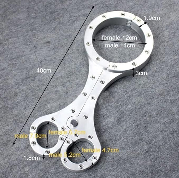 Metal Bondage Gear BDSM Restraint Set,Bondage-Fiddle Collar and Handcuffs for Couple Game Kits