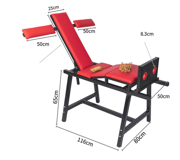 BDSM Multifunctional Furniture,Bondage Shackles with Restraint Position Foot Tickle and Hand Binding Ankle Cuffs Bench