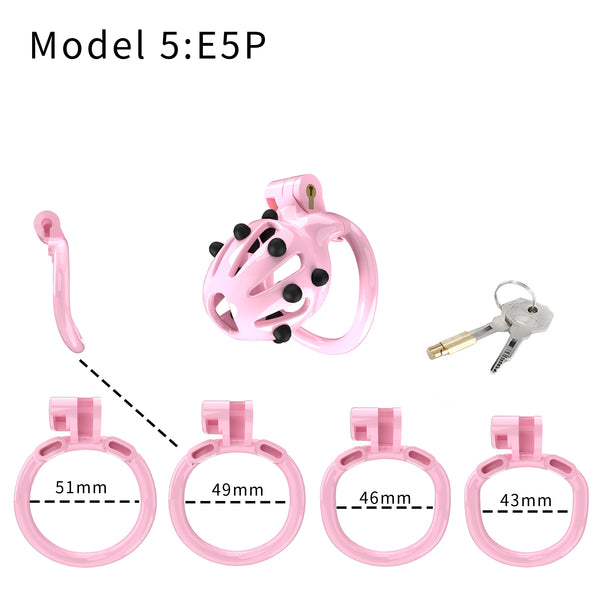 Super Rare Male Chastity Cage With 4 Rings