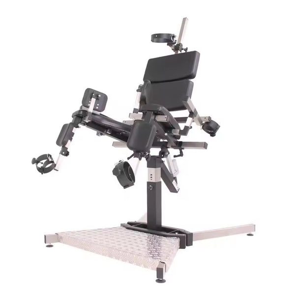 Bondage Furniture Full Restraint BDSM Chair with Leg Spreader Collar and Face Mask Sex Furniture