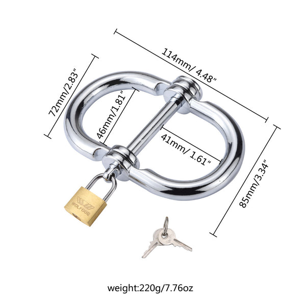 Bondage Heavy Duty Steel Handcuffs-Double Safety Lock Restraints Handcuffs