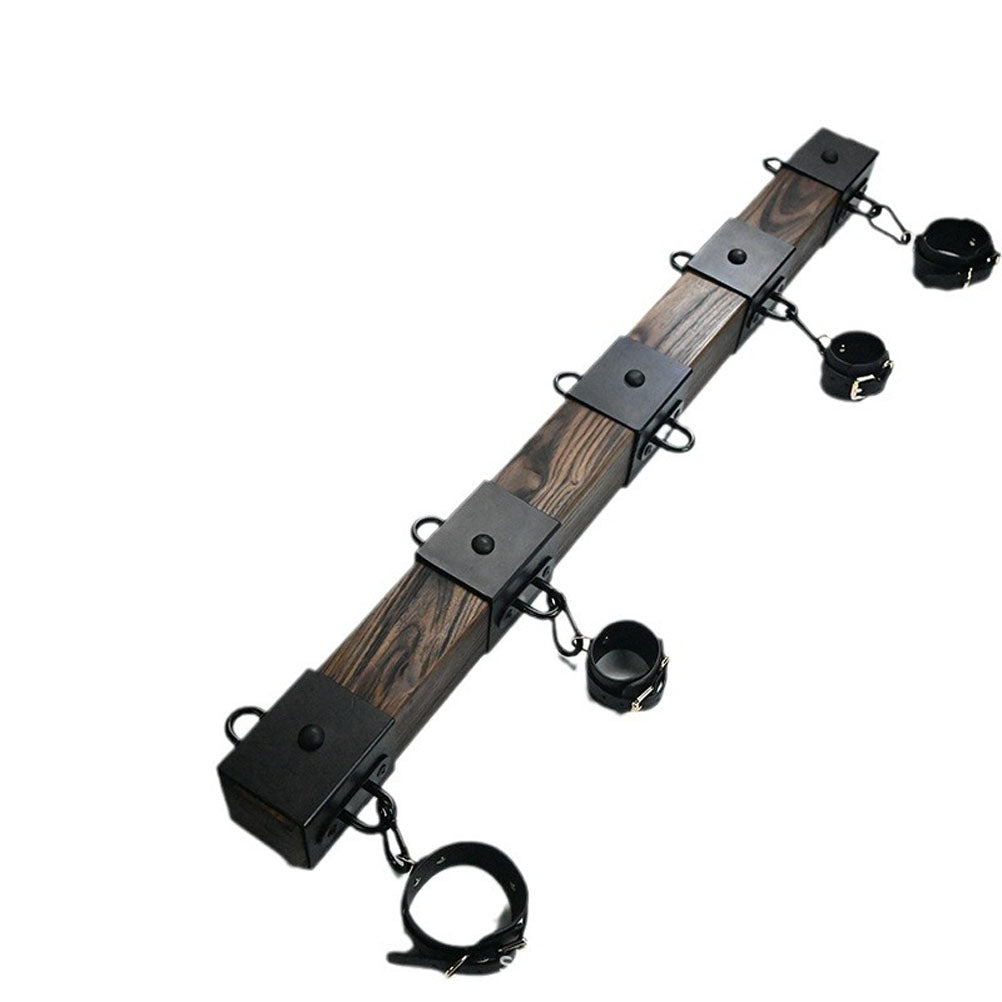 Wooden BDSM Binding Hand Foot Stocks Pillory for Couple Games,Self Bondage Gear Furniture