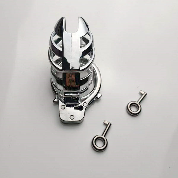 Chastity Cage with Adjustable Ring,Chastity CBT Restraint Сuff Ring for Male