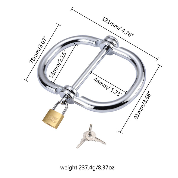 Bondage Heavy Duty Steel Handcuffs-Double Safety Lock Restraints Handcuffs