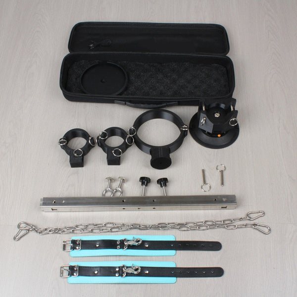 Magnetic BDSM Restraint Neck Collar with Wrist Spreader Bar,Adjustable Restraint Bondage Bar for Couples