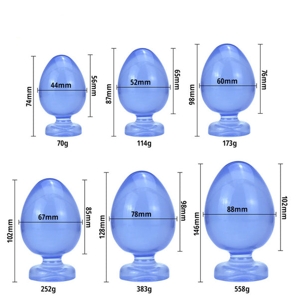 6 Sizes Anal Plug  Blue Butt Plug Anal Training Plug,BDSM Toy for Couple 6pcs