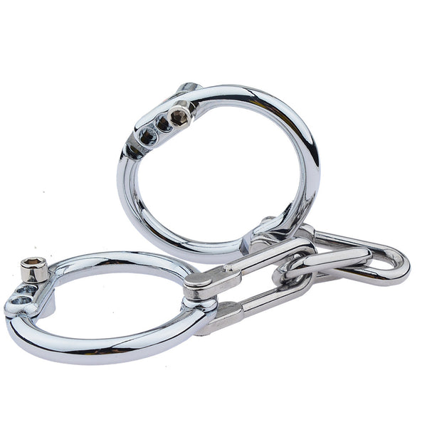 Steel handcuffs wrist and ankle cuffs BDSM fetish restraints cuffs for couple game