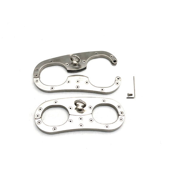 304 Stainless Steel Metal BDSM Hand Cuffs BDSM Restraint Lock Wrist Cuffs For Couples