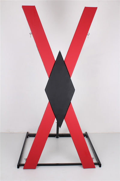 Bdsm Cross Bondage Furniture With Hand and Foot Cuffs, Designed for Dungeon-themed SM Play
