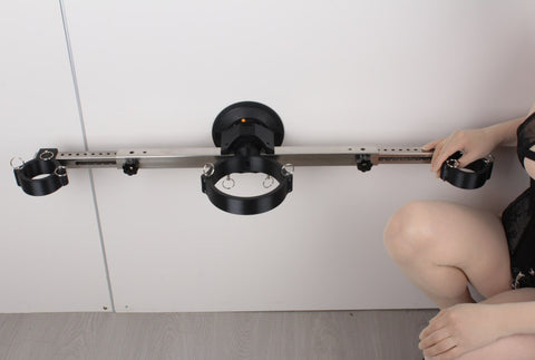 Magnetic BDSM Restraint Neck Collar with Wrist Spreader Bar,Adjustable Restraint Bondage Bar for Couples