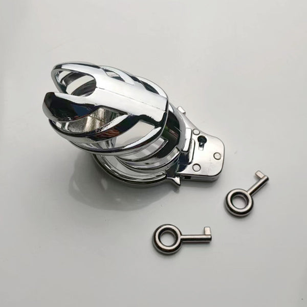 Chastity Cage with Adjustable Ring,Chastity CBT Restraint Сuff Ring for Male