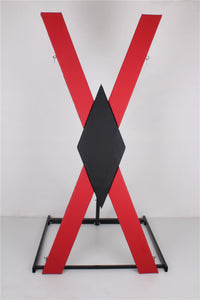 Bdsm Cross Bondage Furniture With Hand and Foot Cuffs, Designed for Dungeon-themed SM Play