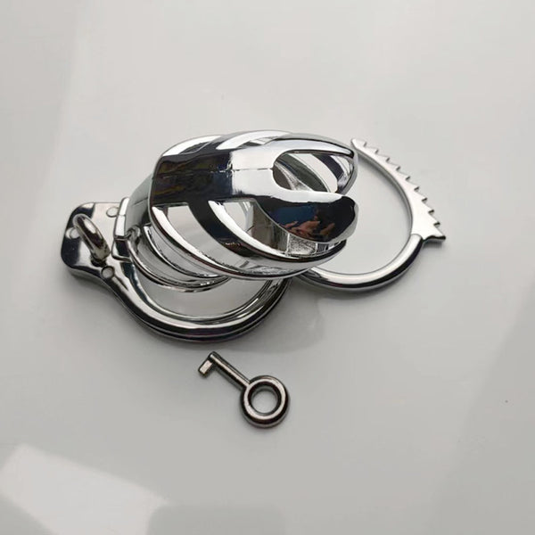 Male Chastity Cage Tiger-Style Stainless Steel Cock Device Penis Ring Sex Toys Cock Lock Bondage Belt