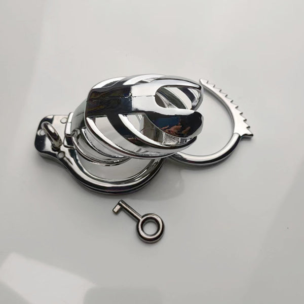 Chastity Cage with Adjustable Ring,Chastity CBT Restraint Сuff Ring for Male