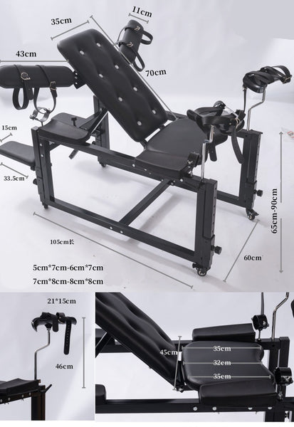 Multifunctional Restraining Masturbation Chair SM Erotic Handcuff Chair Adjustable Binding Restraint Furniture