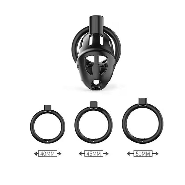 Sensational Resin Cock Cage,Lock Chastity Device with Stimulator Ring Bondage Belt and Fetish Pleasure Kits for Male