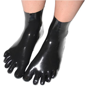 Sexy latex toe socks short - toe socks ankle long - latex stockings for men and women