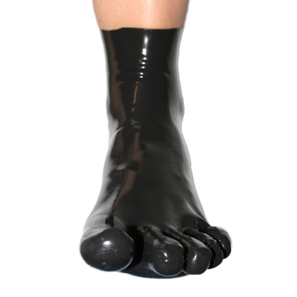 Sexy latex toe socks short - toe socks ankle long - latex stockings for men and women