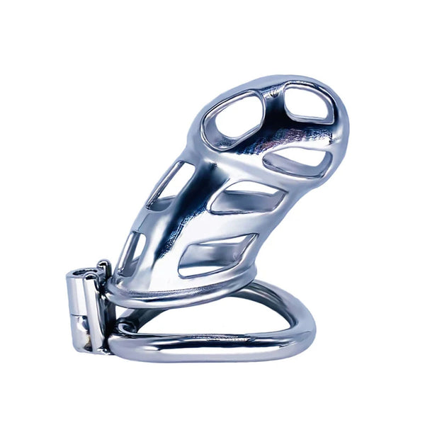 Male Chastity Cage with Control Regular Cock Lock,Metal Penis Rings Stainless Steel Strap Belts Sex Toys