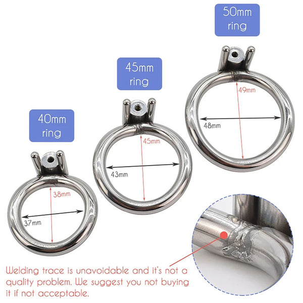 Male Chastity Cage with Control Regular Cock Lock,Metal Penis Rings Stainless Steel Strap Belts Sex Toys