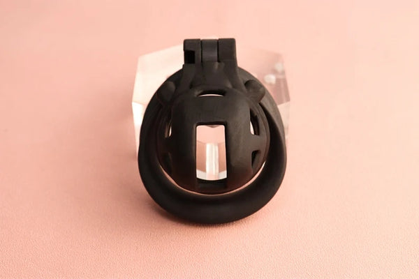 Nylon resin Chastity Cage Black /White chastity lock anti-escape chastity cage For Male