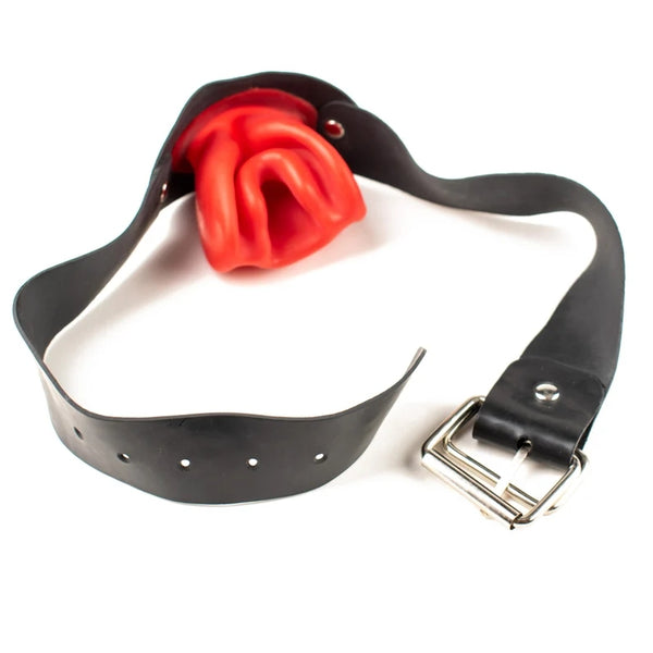 Rubberfashion latex gag - mouth gag with mouth lining - SM gag with headband for men and women