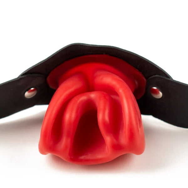 Rubberfashion latex gag - mouth gag with mouth lining - SM gag with headband for men and women