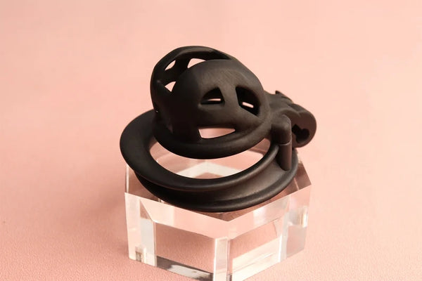 Nylon resin Chastity Cage Black /White chastity lock anti-escape chastity cage For Male