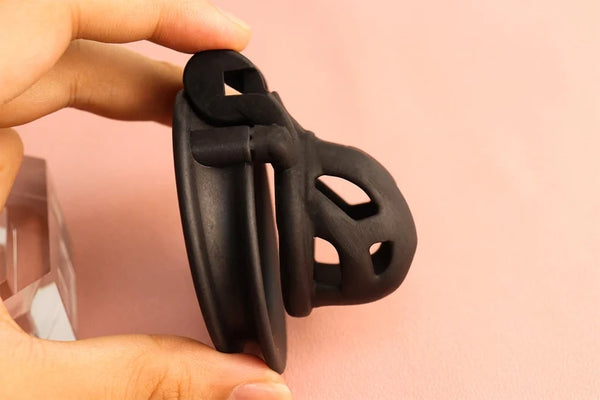 Nylon resin Chastity Cage Black /White chastity lock anti-escape chastity cage For Male