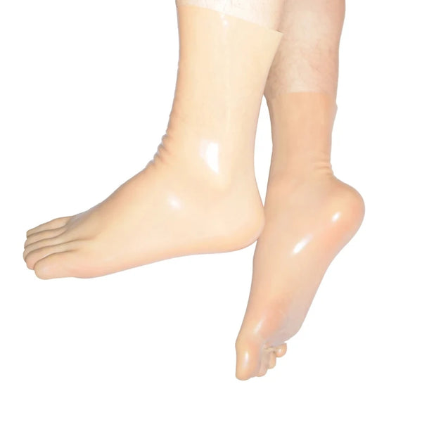 Sexy latex toe socks short - toe socks ankle long - latex stockings for men and women