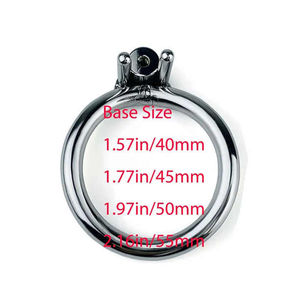 Long-Term Wear Lock Stainless Steel Chastity Cage for Men,BDSM Penis Device with Locking Ring