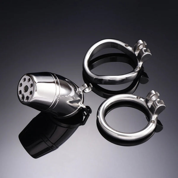 Stainless Steel Sex Restraint, Metal Penis Sleeve, Slave BDSM Bondage Device