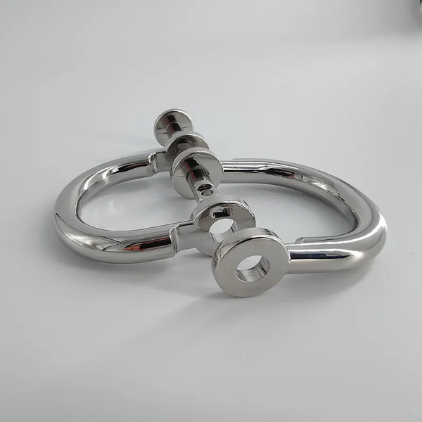 Bondage Heavy Duty Steel Handcuffs-Double Safety Lock Restraints Handcuffs