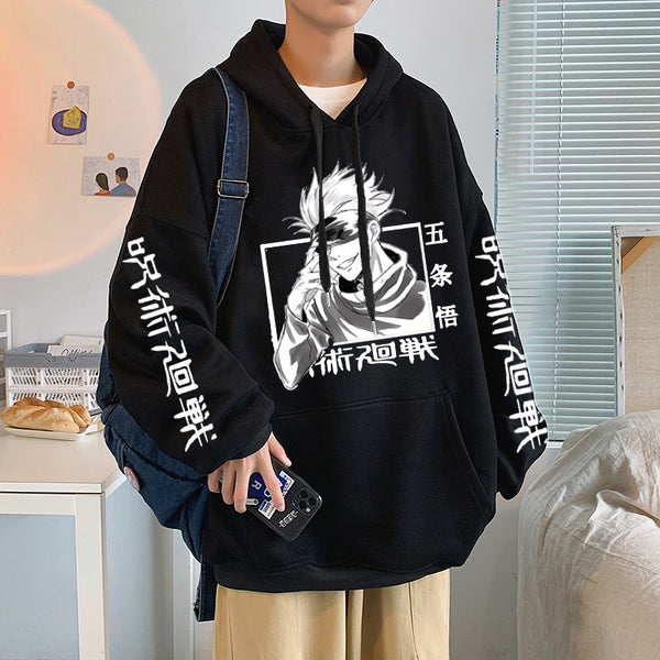 Anime Print Streetwear Oversized Hoodie Harajuku Unisex