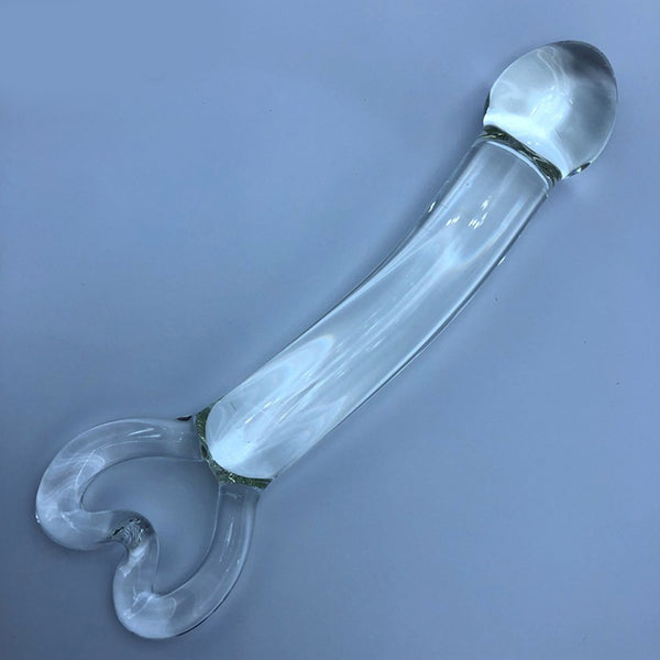 Cute Shaped Glass Dildo - heart handle