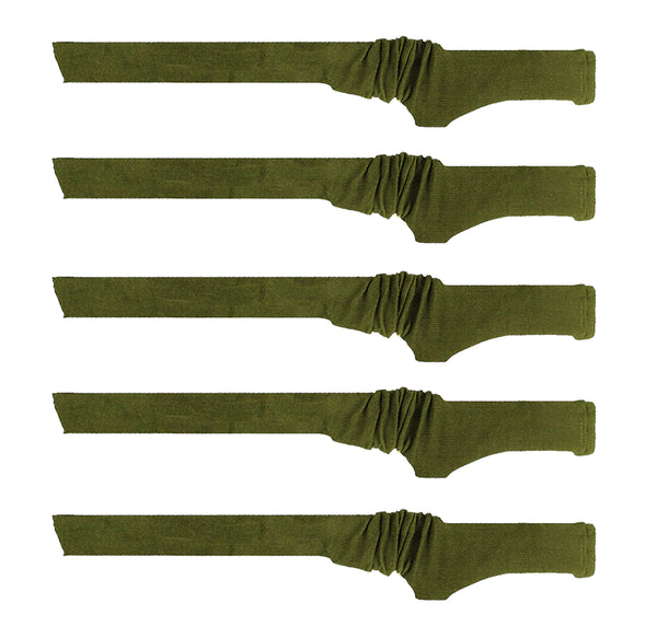 5 Pack Gun Socks for Rifles with Scope, Silicone-Treated Knit Rifle Gun Sock Gun Sleeve for Storage, Anti-Rust, Drawstring Closure, Mixed Color