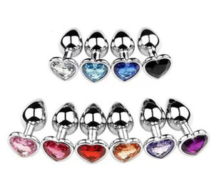 10pcs Heart Stainless Small Random Color Steel Metal Prostate Massage Butt Plug Aldult Sex Toys For Women Men