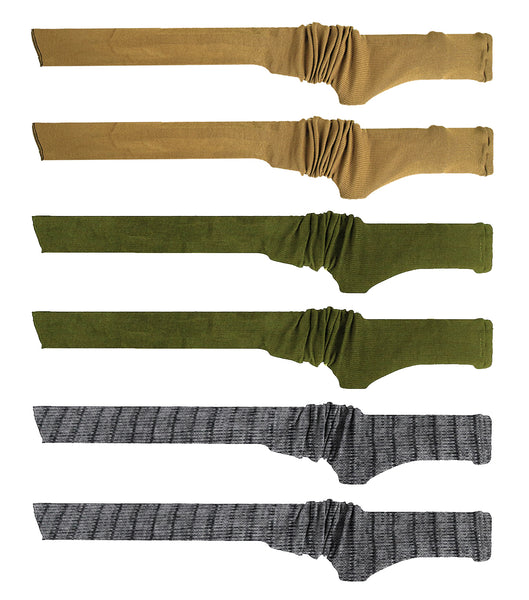 6 Mixed-color 54” Silicone-Treated Gun Socks for Rifles and Shotguns,Anti-rust Tactical Accessories Drawstring Closure