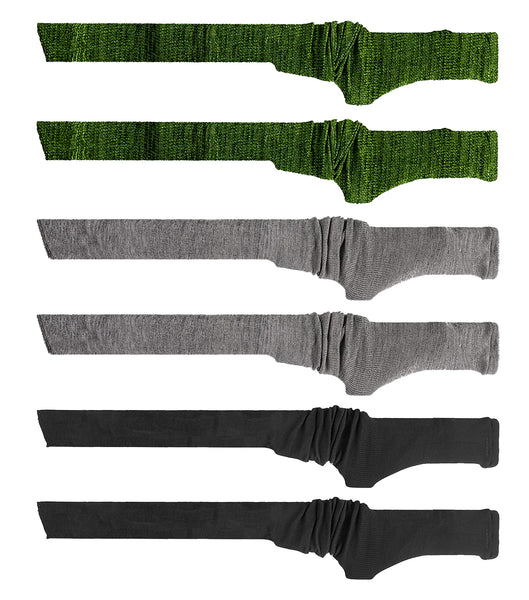 6 Mixed-color 54” Silicone-Treated Gun Socks for Rifles and Shotguns,Anti-rust Tactical Accessories Drawstring Closure