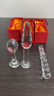 Glass Crystal Anal Pull Beads Butt Plug Massage Stick Beads Man/Woman Masturbator