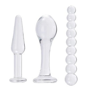 Glass Crystal Anal Pull Beads Butt Plug Massage Stick Beads Man/Woman Masturbator