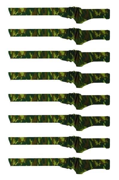 54 Inches Knit Gun Sock for Rifle/Shotguns with or without Scope Storage, Green Camo Anti-Rust, Silicone Treated, Drawstring Closure